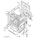 Part Location Diagram of WB35K10107 GE INSULATION OVEN BACK
