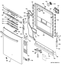 Part Location Diagram of WD09X10086 GE DOOR HANDLE Assembly