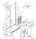 FREEZER SECTION Diagram and Parts List for  General Electric Refrigerator