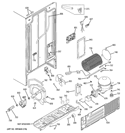 SEALED SYSTEM & MOTHER BOARD Diagram and Parts List for  General Electric Refrigerator
