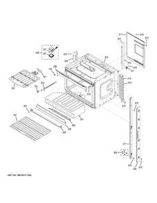 UPPER OVEN Diagram and Parts List for  General Electric Wall Oven