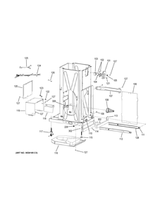 FRAME PARTS Diagram and Parts List for  General Electric Trash Compactor