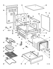 CHASSIS Diagram and Parts List for  General Electric Range