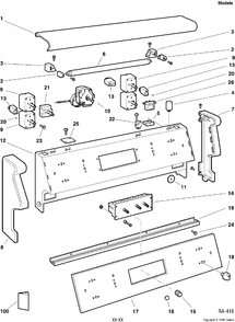 BACKGUARD Diagram and Parts List for  General Electric Range