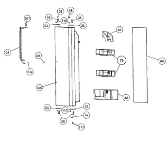 Fridge Door Diagram and Parts List for  Haier Refrigerator