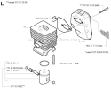 Cylinder_Piston_And_Muffler Diagram and Parts List for 2004-03 Husqvarna Trimmer