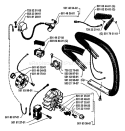 Page F Diagram and Parts List for 1987-06 Husqvarna Chainsaw