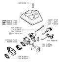 Page A Diagram and Parts List for 1998-05 Husqvarna Chainsaw