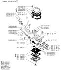 Page B Diagram and Parts List for 1998-06 Husqvarna Chainsaw