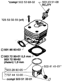 Page I Diagram and Parts List for 1998-06 Husqvarna Chainsaw