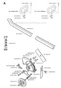 Page K Diagram and Parts List for E X-Series 2006-04 Husqvarna Edger