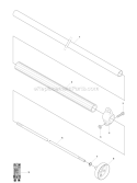 Shaft 1 Diagram and Parts List for 2012-10 Husqvarna Pole Saw