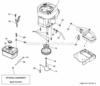 Page E Diagram and Parts List for 96042003600 2008-04 Husqvarna Lawn Tractor