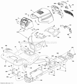 Page A Diagram and Parts List for 2008-10 Husqvarna Lawn Tractor