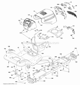 Page A Diagram and Parts List for 2008-12 Husqvarna Lawn Tractor
