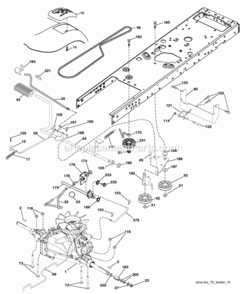 Page C Diagram and Parts List for 2008-12 Husqvarna Lawn Tractor