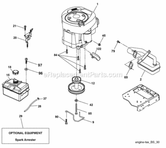 Page E Diagram and Parts List for 2009-02 Husqvarna Lawn Tractor