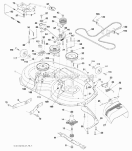 Page F Diagram and Parts List for 2009-02 Husqvarna Lawn Tractor