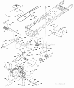 Page C Diagram and Parts List for 2009-08 Husqvarna Lawn Tractor