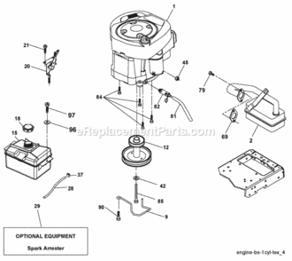 Page E Diagram and Parts List for 2009-09 Husqvarna Lawn Tractor