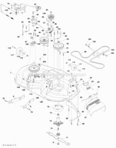 Page F Diagram and Parts List for 2009-09 Husqvarna Lawn Tractor
