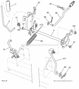 Page G Diagram and Parts List for 2010-01 Husqvarna Lawn Tractor