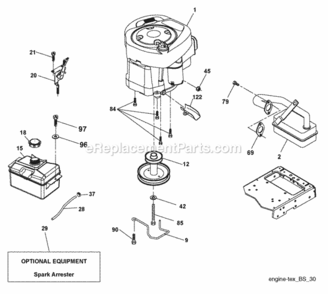 Page E Diagram and Parts List for 2010-05 Husqvarna Lawn Tractor