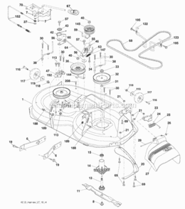 Page F Diagram and Parts List for 2010-05 Husqvarna Lawn Tractor