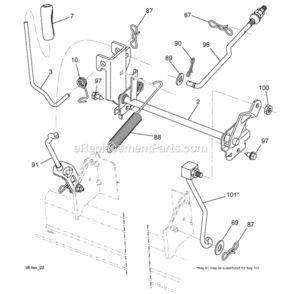 Page G Diagram and Parts List for 2010-05 Husqvarna Lawn Tractor