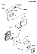 Page A Diagram and Parts List for AS00 Kawasaki Hedge Trimmer