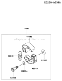 Page I Diagram and Parts List for AS00 Kawasaki Hedge Trimmer