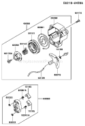 Page L Diagram and Parts List for AS00 Kawasaki Hedge Trimmer
