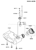 Page G Diagram and Parts List for AS00 Kawasaki Hedge Trimmer
