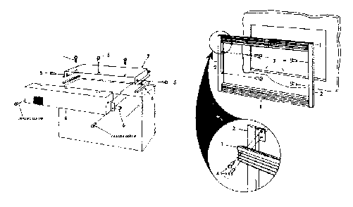 Trim kit Diagram and Parts List for  Kenmore Microwave