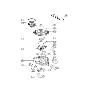 Sumb Assembly Diagram and Parts List for (00) LG Dishwasher