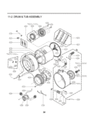 Part Location Diagram of MDS33059402 LG Door Boot Seal - With Drain Port