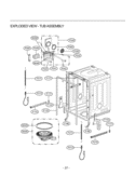 EXPLODED VIEW  TUB ASSEMBLY Diagram and Parts List for ASTEEUS LG Dishwasher
