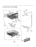 EXPLODED VIEW  RACK ASSEMBLY Diagram and Parts List for  LG Dishwasher