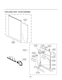 EXPLODED VIEW  DOOR ASSEMBLY Diagram and Parts List for  LG Dishwasher