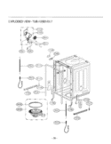 EXPLODED VIEW  TUB ASSEMBLY Diagram and Parts List for  LG Dishwasher