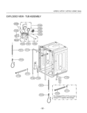 EXPLODED VIEW  TUB ASSEMBLY Diagram and Parts List for  LG Dishwasher