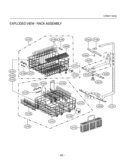 EXPLODED VIEW  RACK ASSEMBLY Diagram and Parts List for  LG Dishwasher