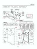 EXPLODED VIEW  PANEL ASSEMBLY  DOOR ASSEMBLY Diagram and Parts List for ASTEEUS LG Dishwasher