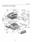 EXPLODED VIEW  RACK ASSEMBLY Diagram and Parts List for LDS5811ST /01 LG Dishwasher