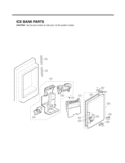Part Location Diagram of AKC72949319 LG Ice Bin Assembly
