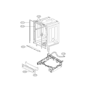 Exploded View 2 Diagram and Parts List for (00) LG Dishwasher