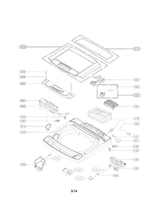 Part Location Diagram of AFG73029705 LG Lid Assembly