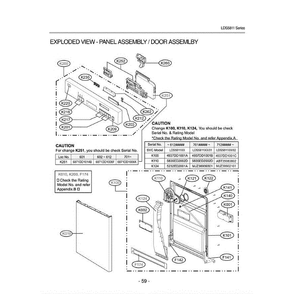 Section 2 Diagram and Parts List for (ASTEEUS) LG Dishwasher
