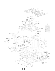 Exploded View Parts Diagram and Parts List for  LG Cooktop