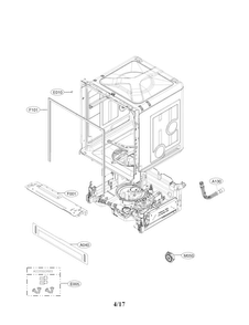 Cabinet Parts Diagram and Parts List for 00 LG Dishwasher